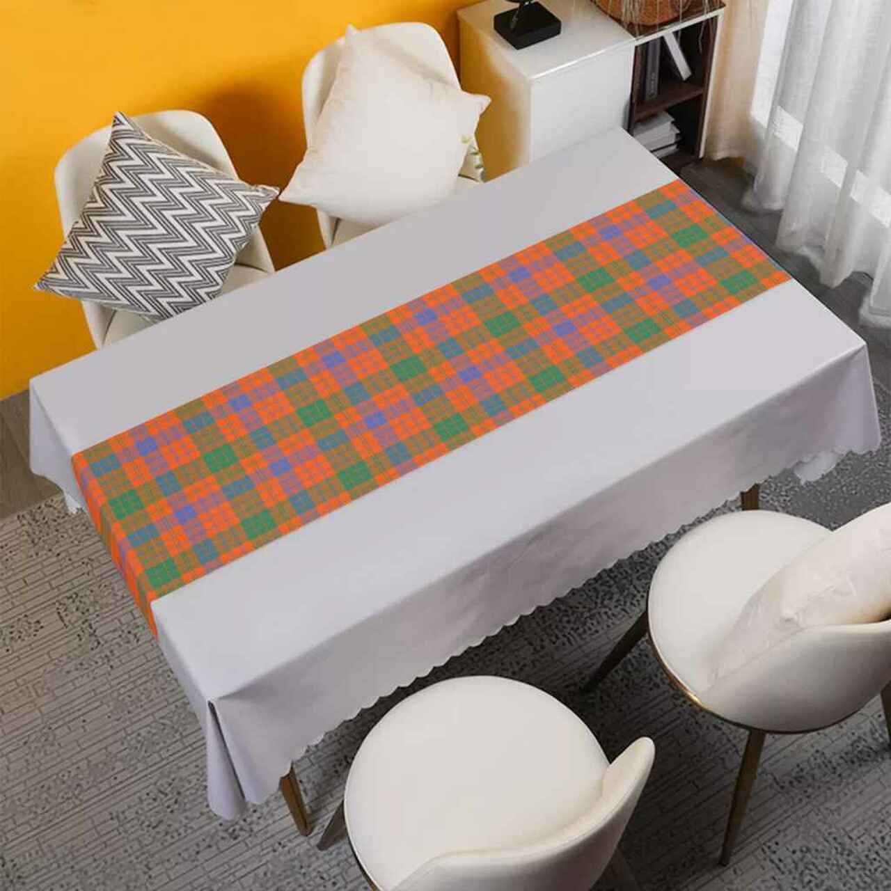 Clan Ross Ancient Tartan Table Runner Cotton QQ44 Ross Ancient Tartan Tartan Table Runner   