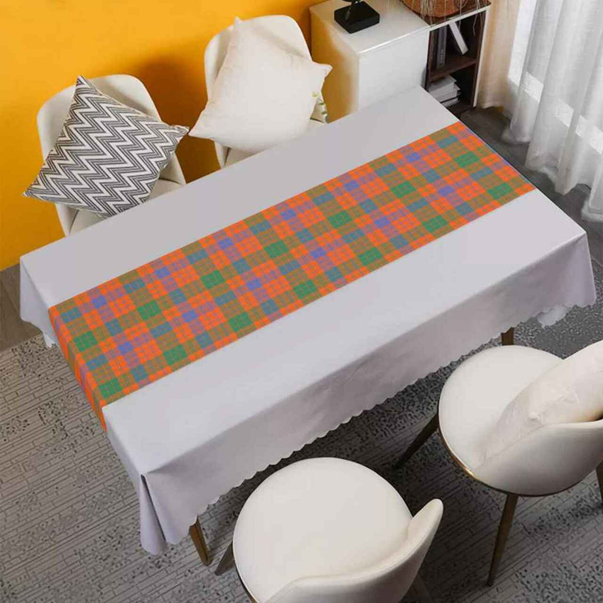 Clan Ross Ancient Tartan Table Runner Cotton QQ44 Ross Ancient Tartan Tartan Table Runner   