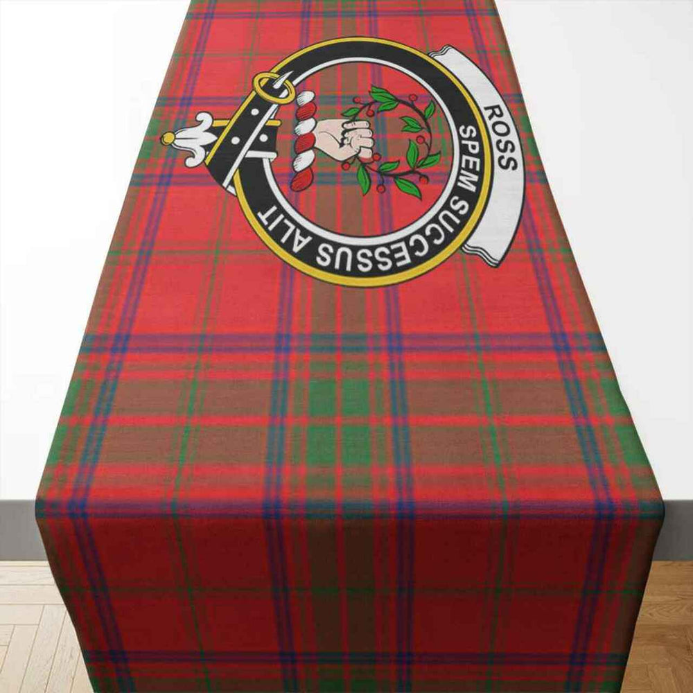 Clan Ross Tartan Crest Table Runner Cotton MK37 Ross Tartan Tartan Table Runner   