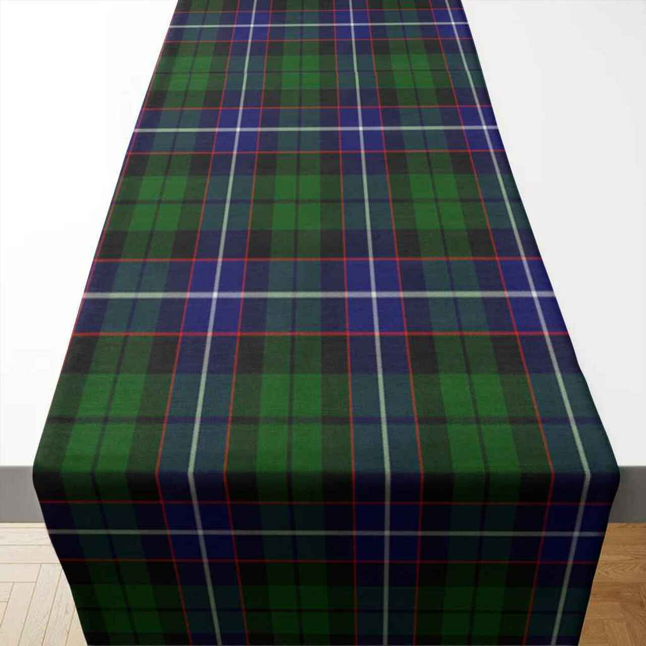Clan Russell Modern Tartan Table Runner Cotton RE44 Russell Modern Tartan Tartan Table Runner   