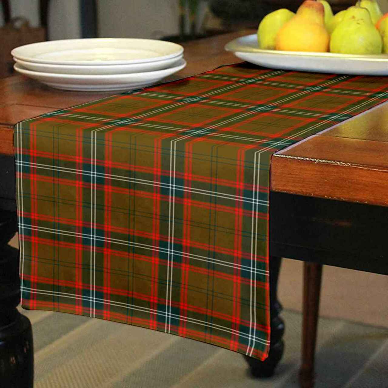 Clan Seton Hunting Modern Tartan Table Runner Cotton NA45 Seton Hunting Modern Tartan Tartan Table Runner   