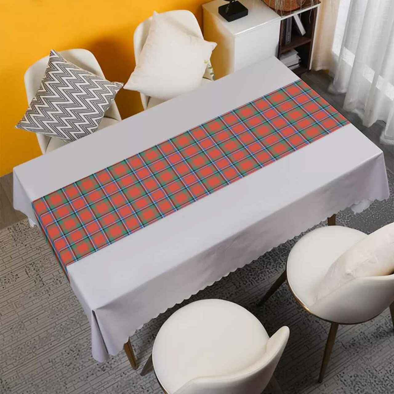 Clan Sinclair Ancient Tartan Table Runner Cotton GE87 Sinclair Ancient Tartan Tartan Table Runner   