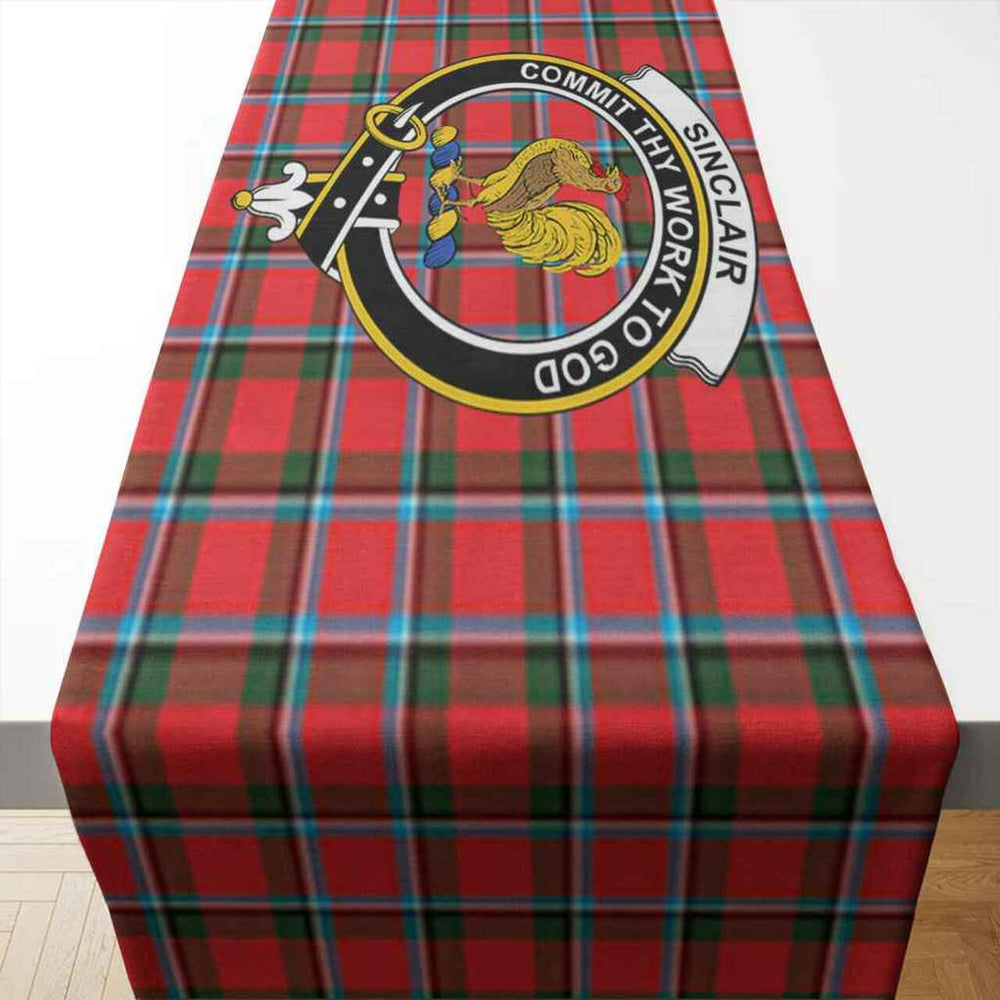 Clan Sinclair Tartan Crest Table Runner Cotton BQ59 Sinclair Tartan Tartan Table Runner   