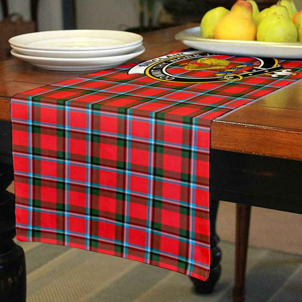 Clan Sinclair Tartan Crest Table Runner Cotton BQ59 Sinclair Tartan Tartan Table Runner   
