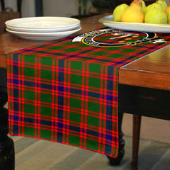 Clan Skene Tartan Crest Table Runner Cotton OK75 Skene Tartan Tartan Table Runner   