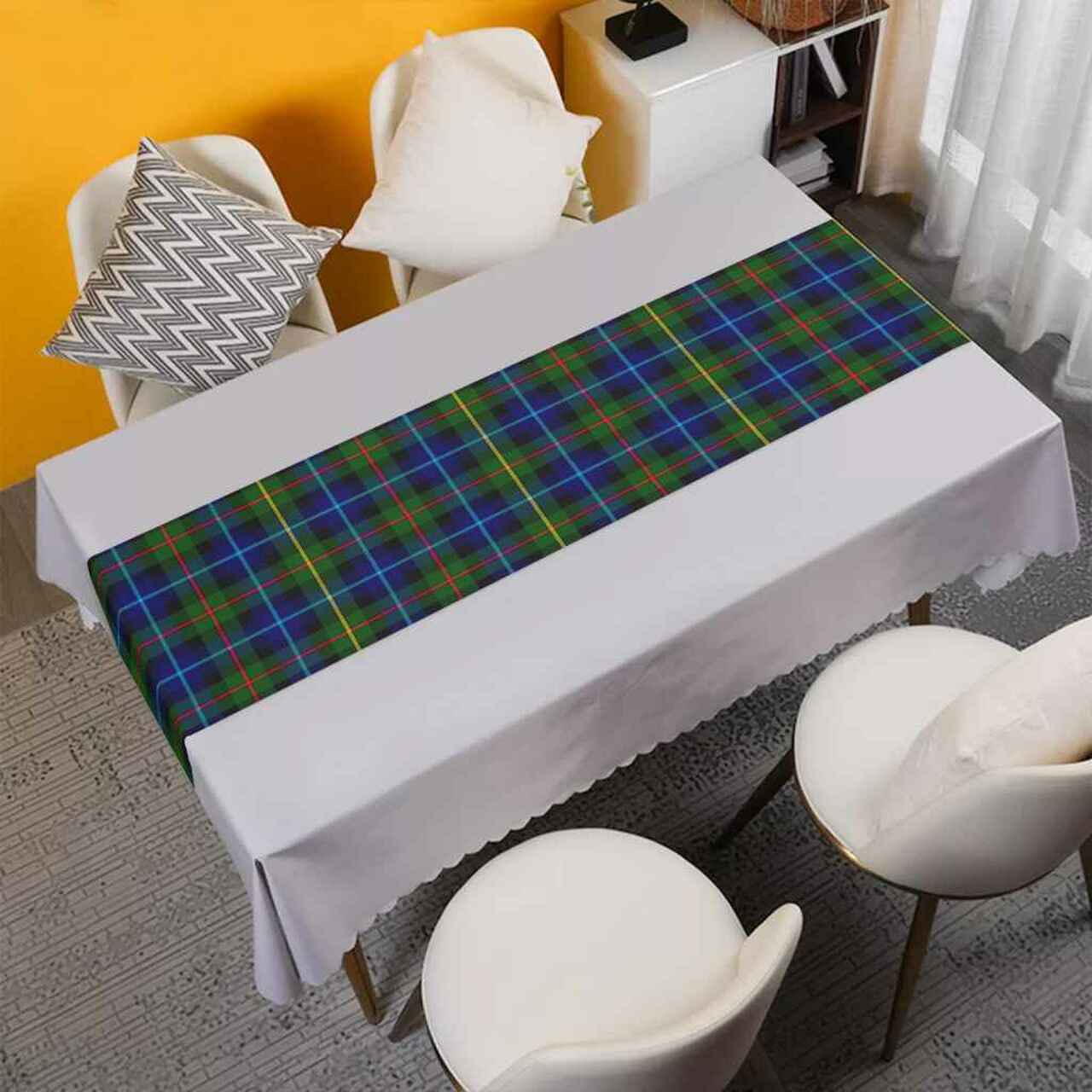 Clan Smith Modern Tartan Table Runner Cotton HS37 Smith Modern Tartan Tartan Table Runner   