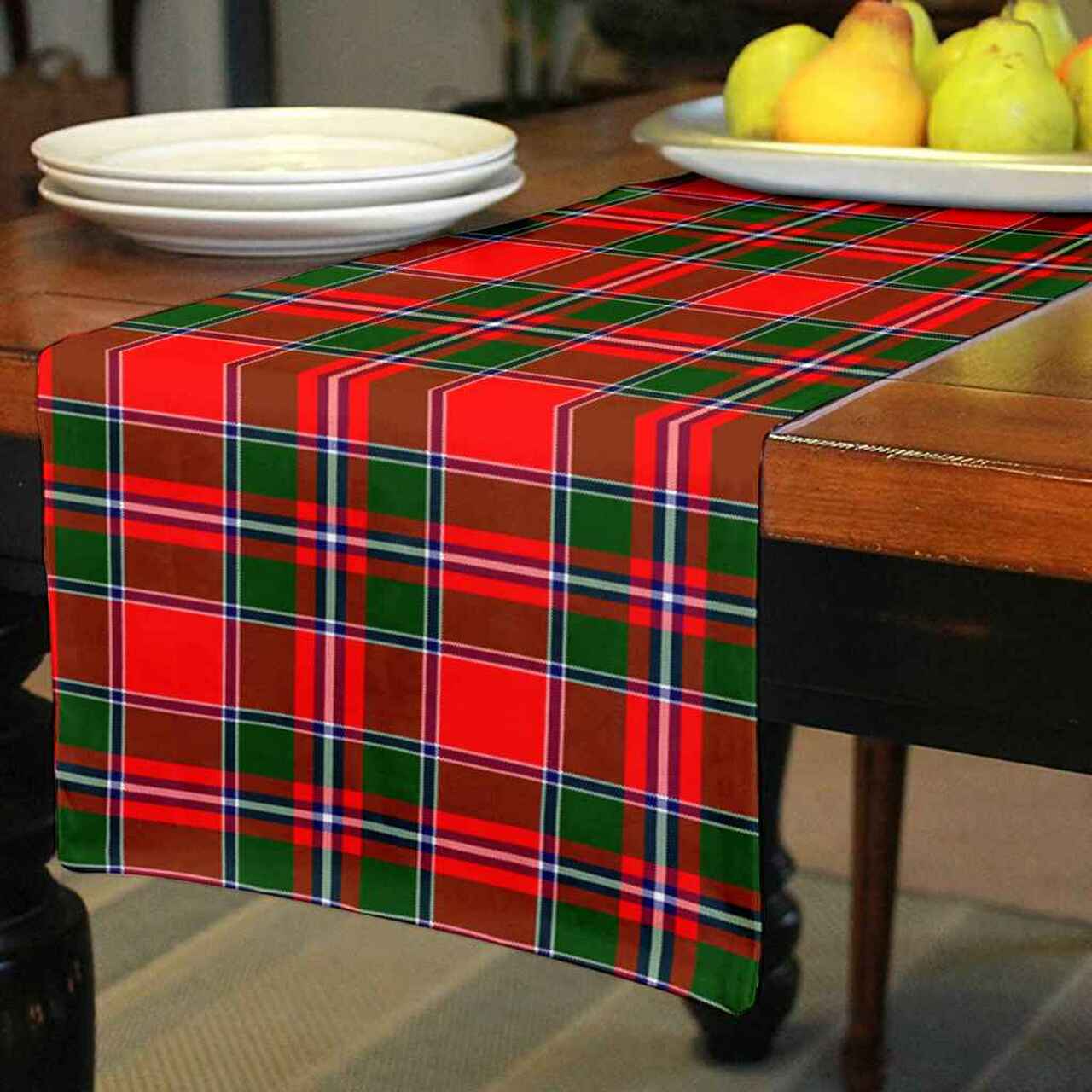 Clan Spens Modern Tartan Table Runner Cotton OO18 Spens Modern Tartan Tartan Table Runner   