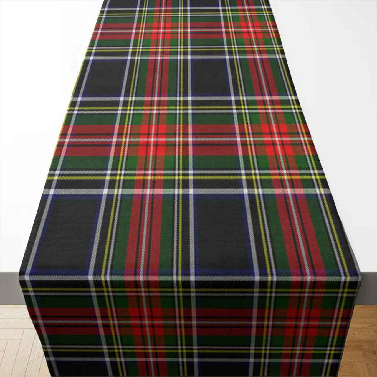 Clan Stewart Black Tartan Table Runner Cotton HU18 Stewart Black Tartan Tartan Table Runner   