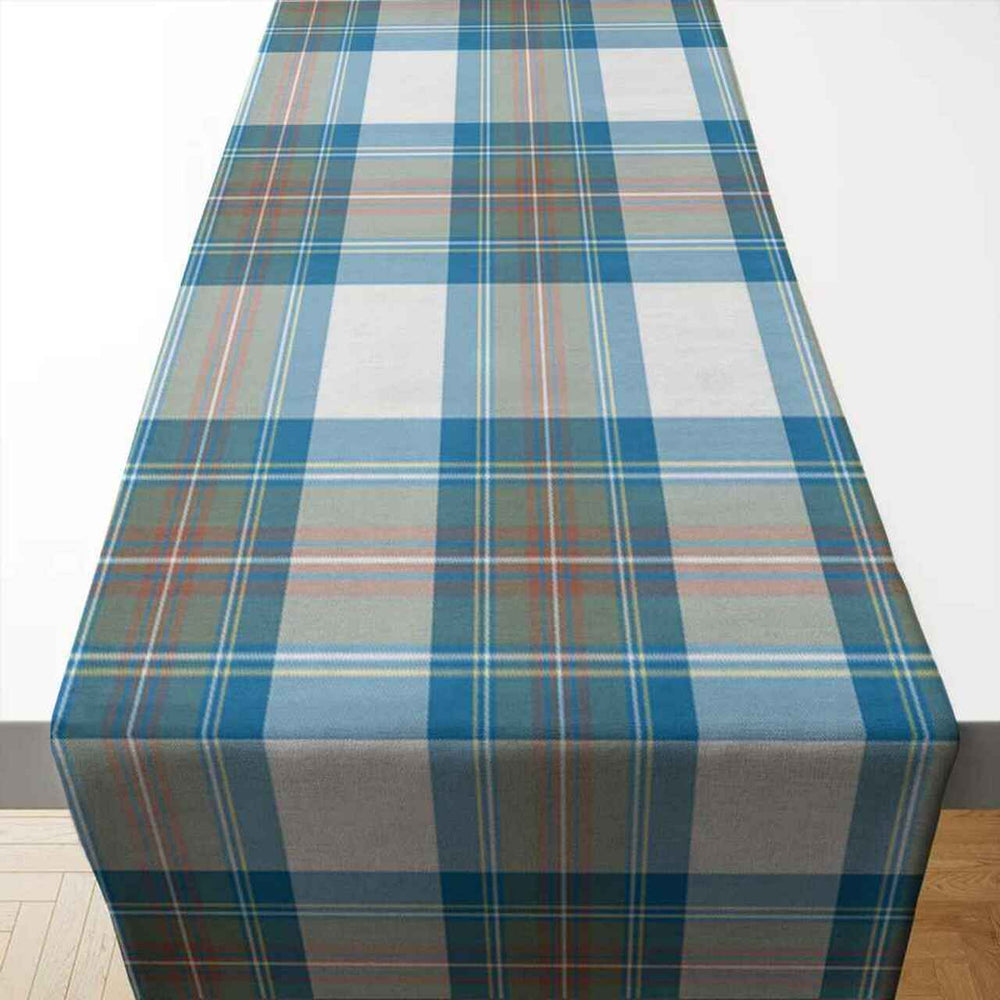 Clan Stewart Muted Blue Tartan Table Runner Cotton YM94 Stewart Muted Blue Tartan Tartan Table Runner   