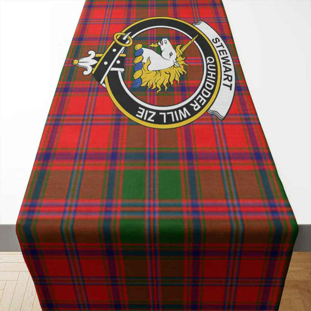 Clan Stewart (of Appin) Tartan Crest Table Runner Cotton TV29 Stewart (of Appin) Tartan Tartan Table Runner   