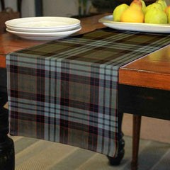 Clan Stewart Old Weathered Tartan Table Runner Cotton AE52 Stewart Old Weathered Tartan Tartan Table Runner   