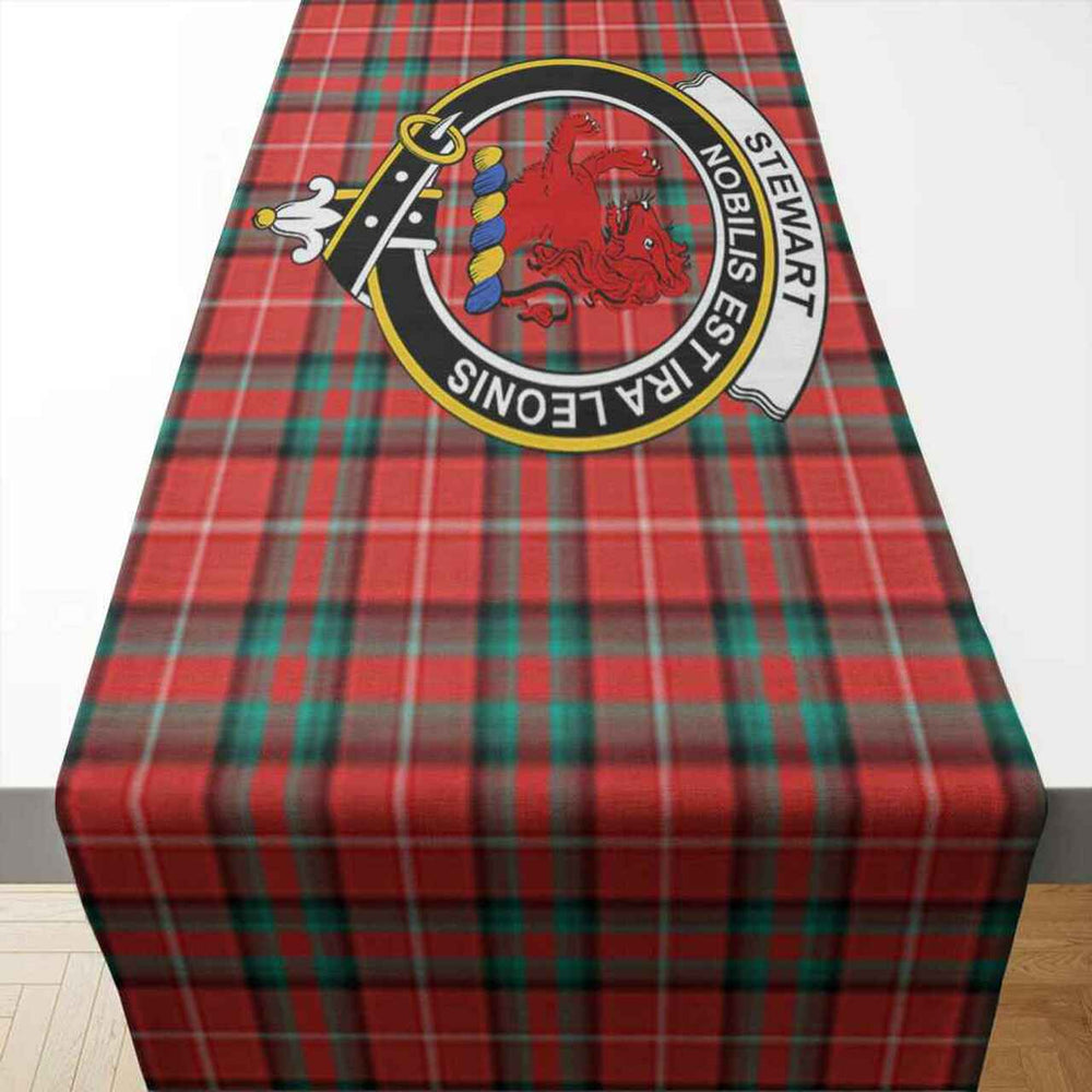 Clan Stewart (Stuart) of Bute Tartan Crest Table Runner Cotton XE96 Stewart (Stuart) of Bute Tartan Tartan Table Runner   