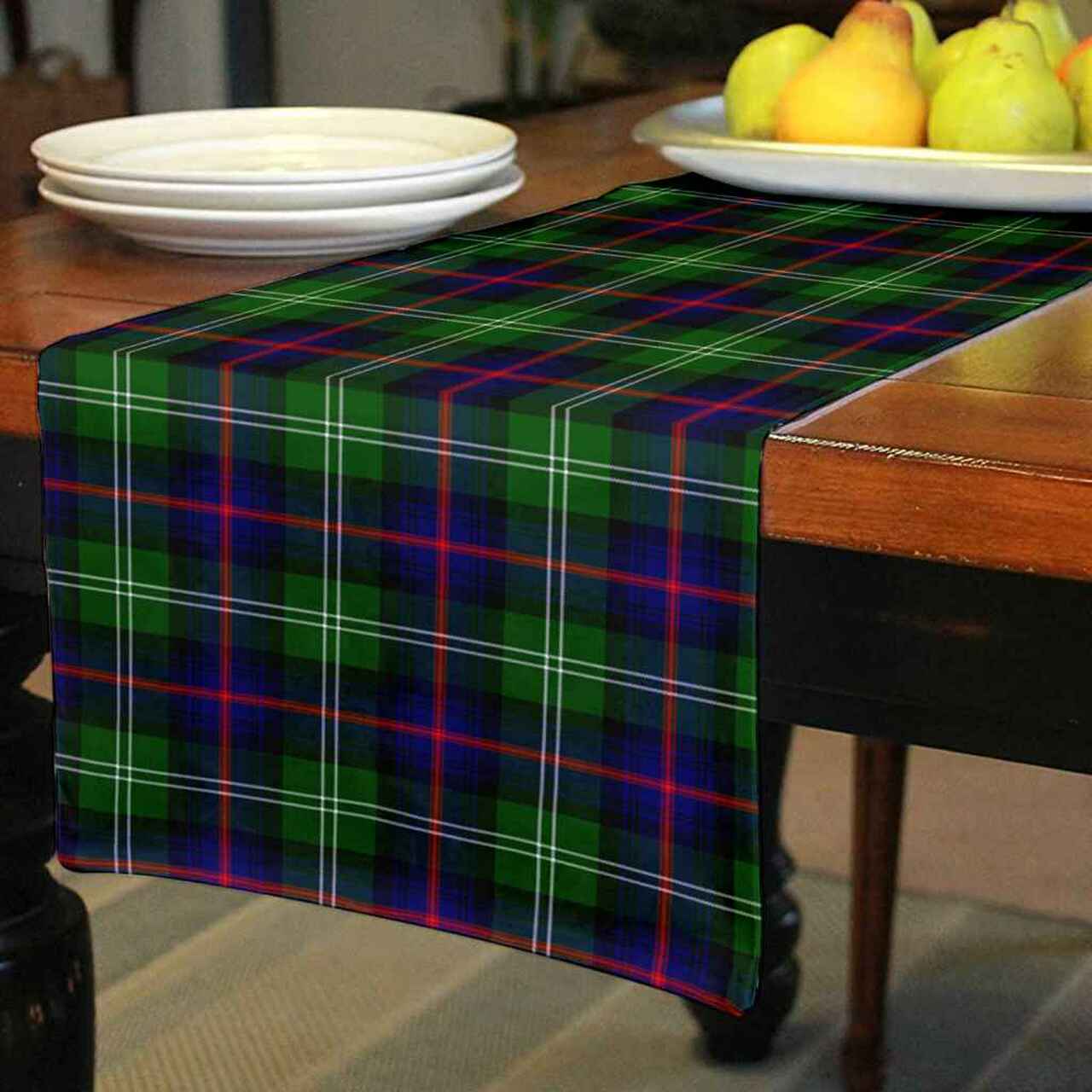 Clan Sutherland Modern Tartan Table Runner Cotton RA17 Sutherland Modern Tartan Tartan Table Runner   