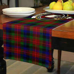 Clan Tennant Tartan Crest Table Runner Cotton YM66 Tennant Tartan Tartan Table Runner   