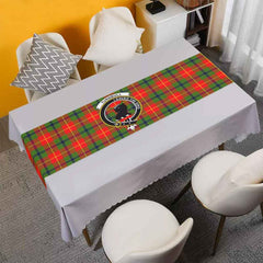 Clan Turnbull Tartan Crest Table Runner Cotton KR23 Turnbull Tartan Tartan Table Runner   