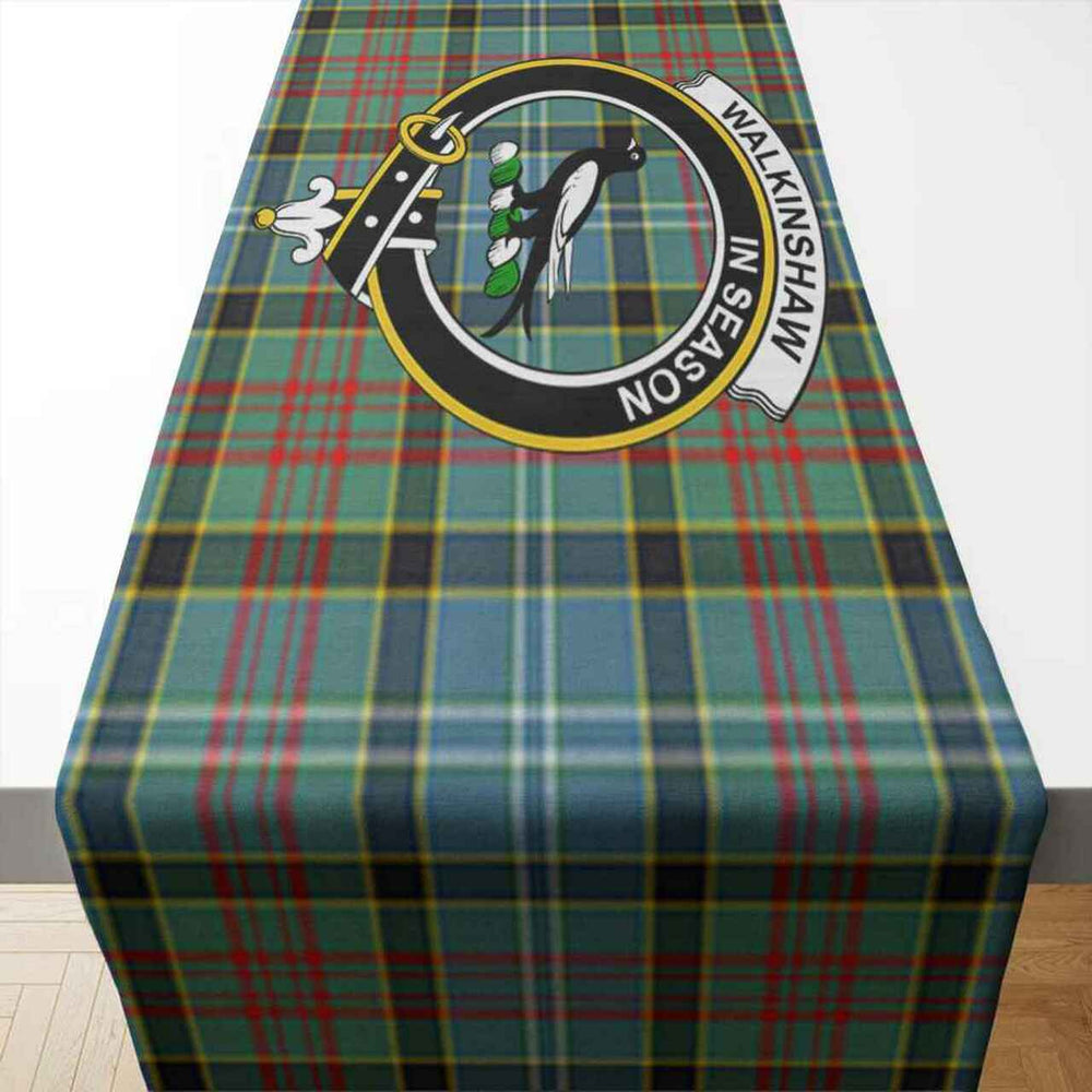 Clan Walkinshaw Tartan Crest Table Runner Cotton KS37 Walkinshaw Tartan Tartan Table Runner   