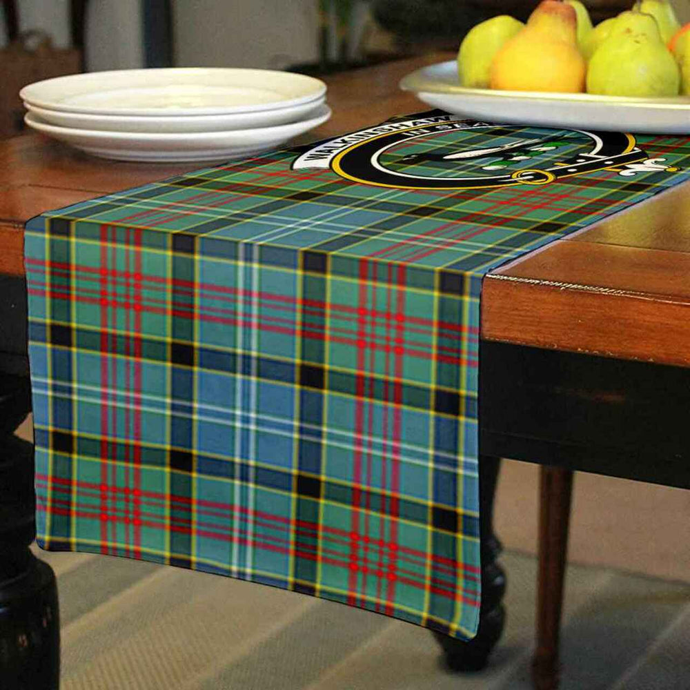 Clan Walkinshaw Tartan Crest Table Runner Cotton KS37 Walkinshaw Tartan Tartan Table Runner   