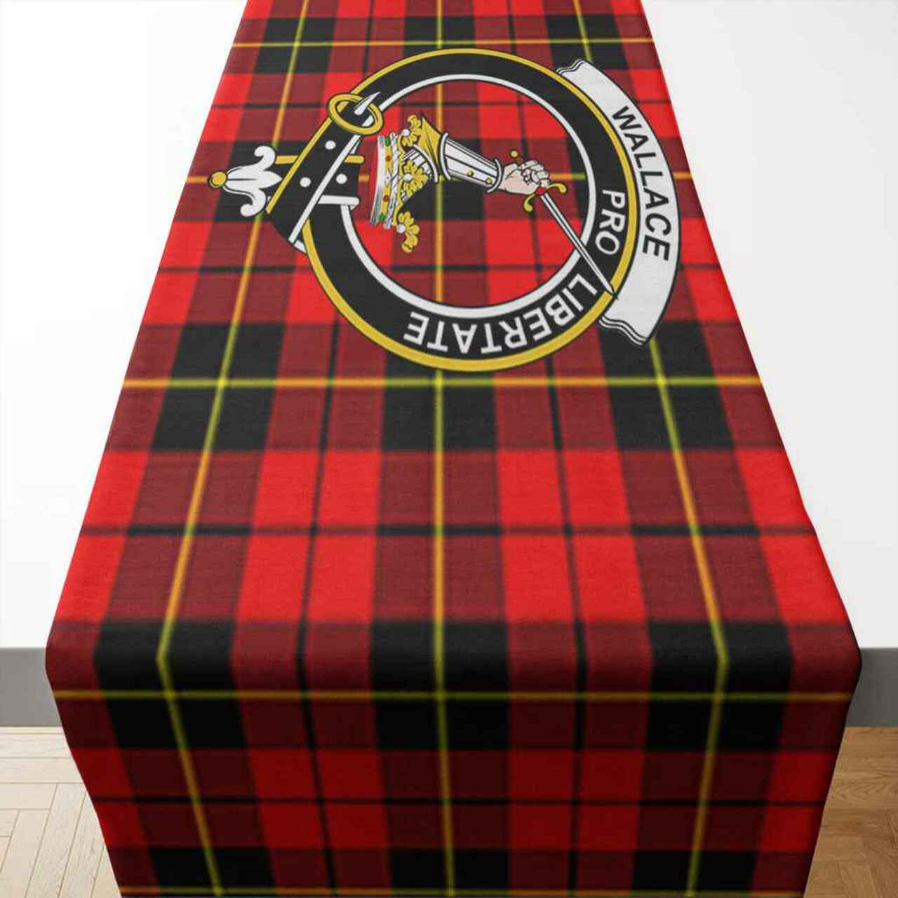 Clan Wallace Tartan Crest Table Runner Cotton FK25 Wallace Tartan Tartan Table Runner   