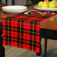 Clan Wallace Tartan Crest Table Runner Cotton FK25 Wallace Tartan Tartan Table Runner   
