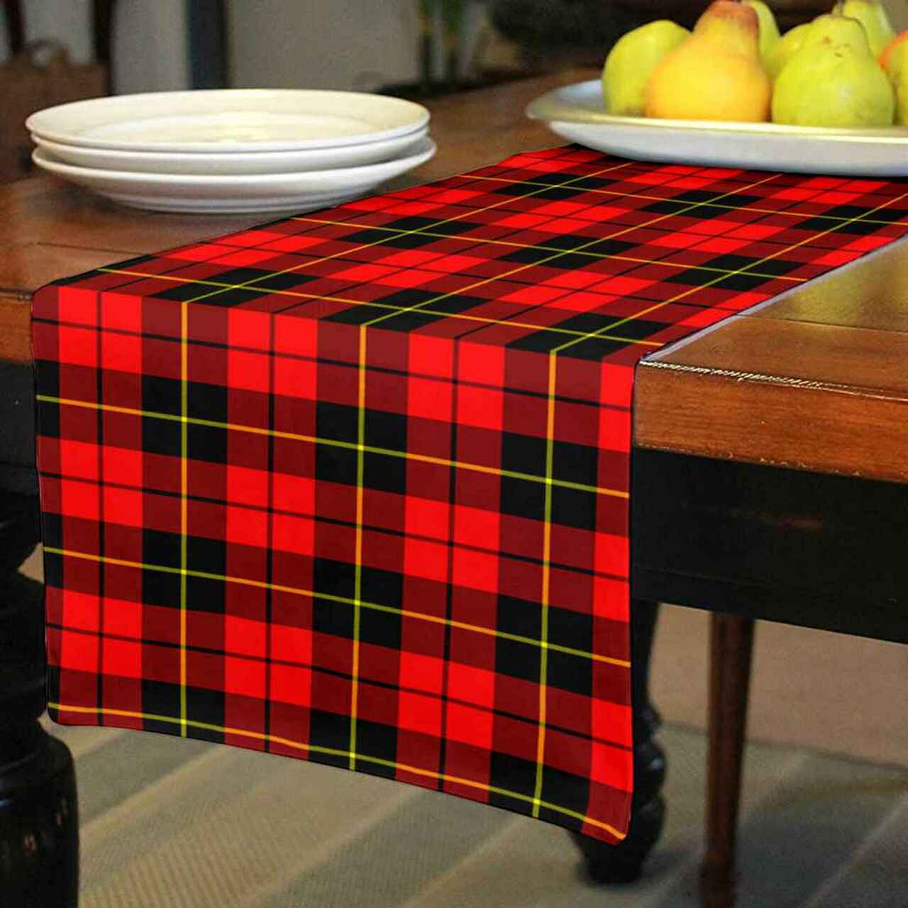 Clan Wallace Hunting - Red Tartan Table Runner Cotton YM28 Wallace Hunting - Red Tartan Tartan Table Runner   