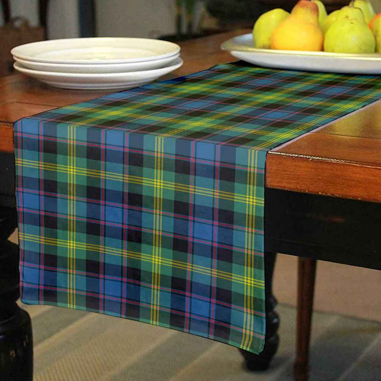 Clan Watson Ancient Tartan Table Runner Cotton LA18 Watson Ancient Tartan Tartan Table Runner   