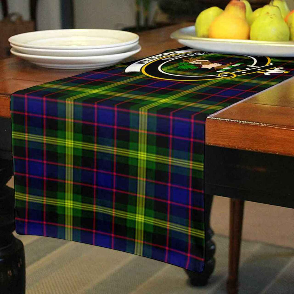 Clan Watson Tartan Crest Table Runner Cotton IH95 Watson Tartan Tartan Table Runner   