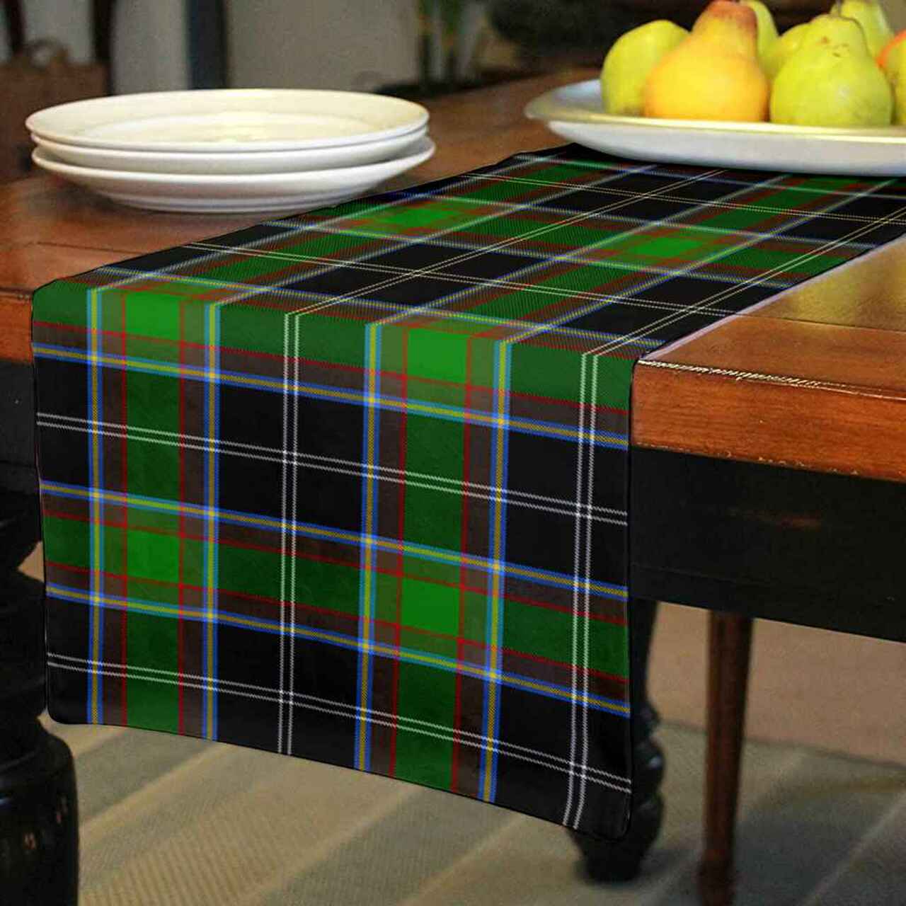 Clan Webster Tartan Table Runner Cotton KR75 Webster Tartan Tartan Table Runner   