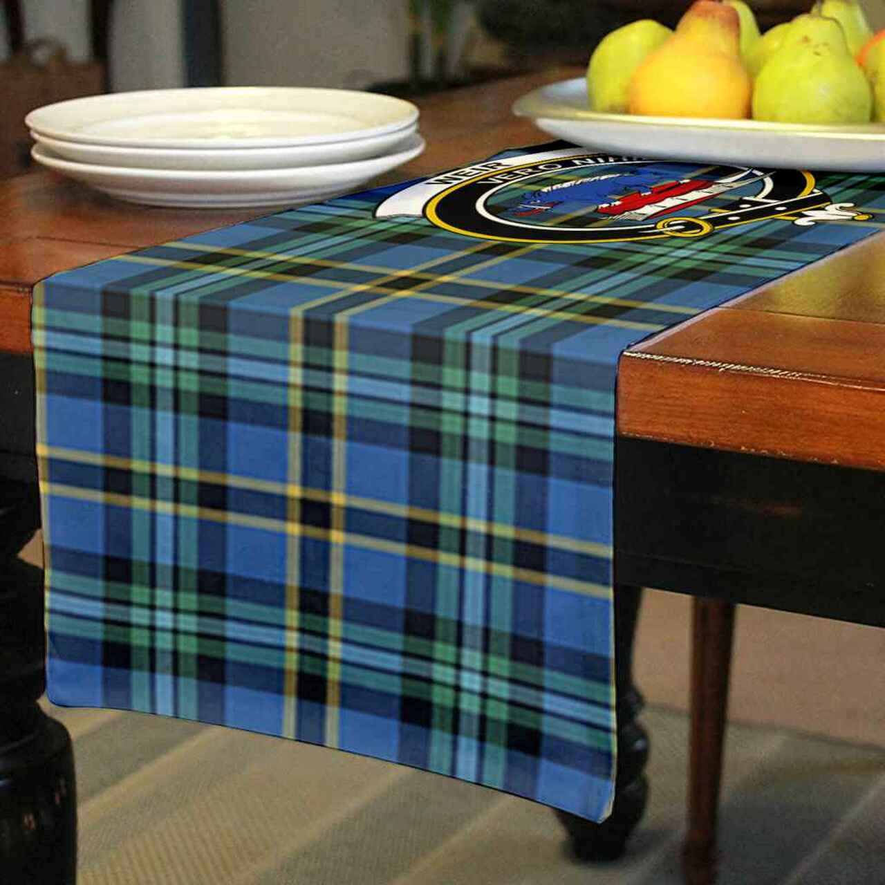 Clan Weir Tartan Crest Table Runner Cotton IN28 Weir Tartan Tartan Table Runner   