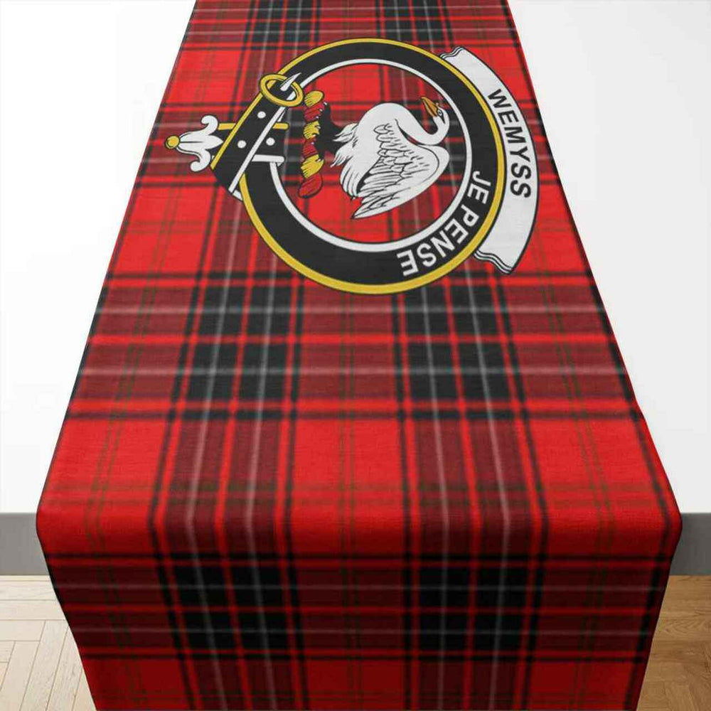 Clan Wemyss Tartan Crest Table Runner Cotton CZ94 Wemyss Tartan Tartan Table Runner   