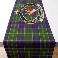 Clan Whiteford Tartan Crest Table Runner Cotton PS84 Whiteford Tartan Tartan Table Runner   