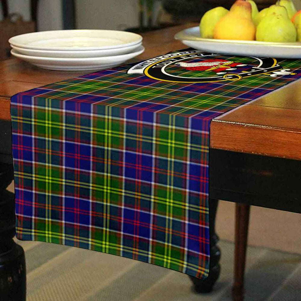 Clan Whiteford Tartan Crest Table Runner Cotton PS84 Whiteford Tartan Tartan Table Runner   