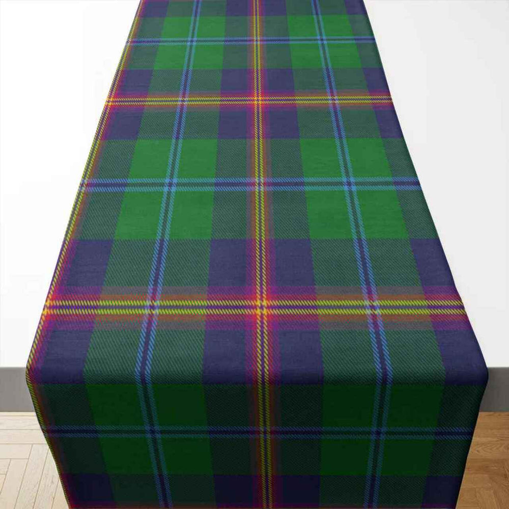 Clan Young Modern Tartan Table Runner Cotton BA86 Young Modern Tartan Tartan Table Runner   