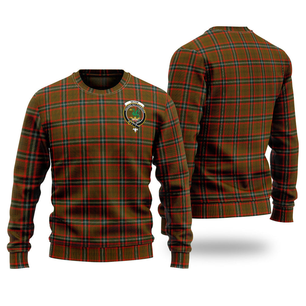 Clan Seton Hunting Modern Tartan Christmas Ugly Sweater FQ51 Seton Hunting Modern Tartan Tartan Sweater   