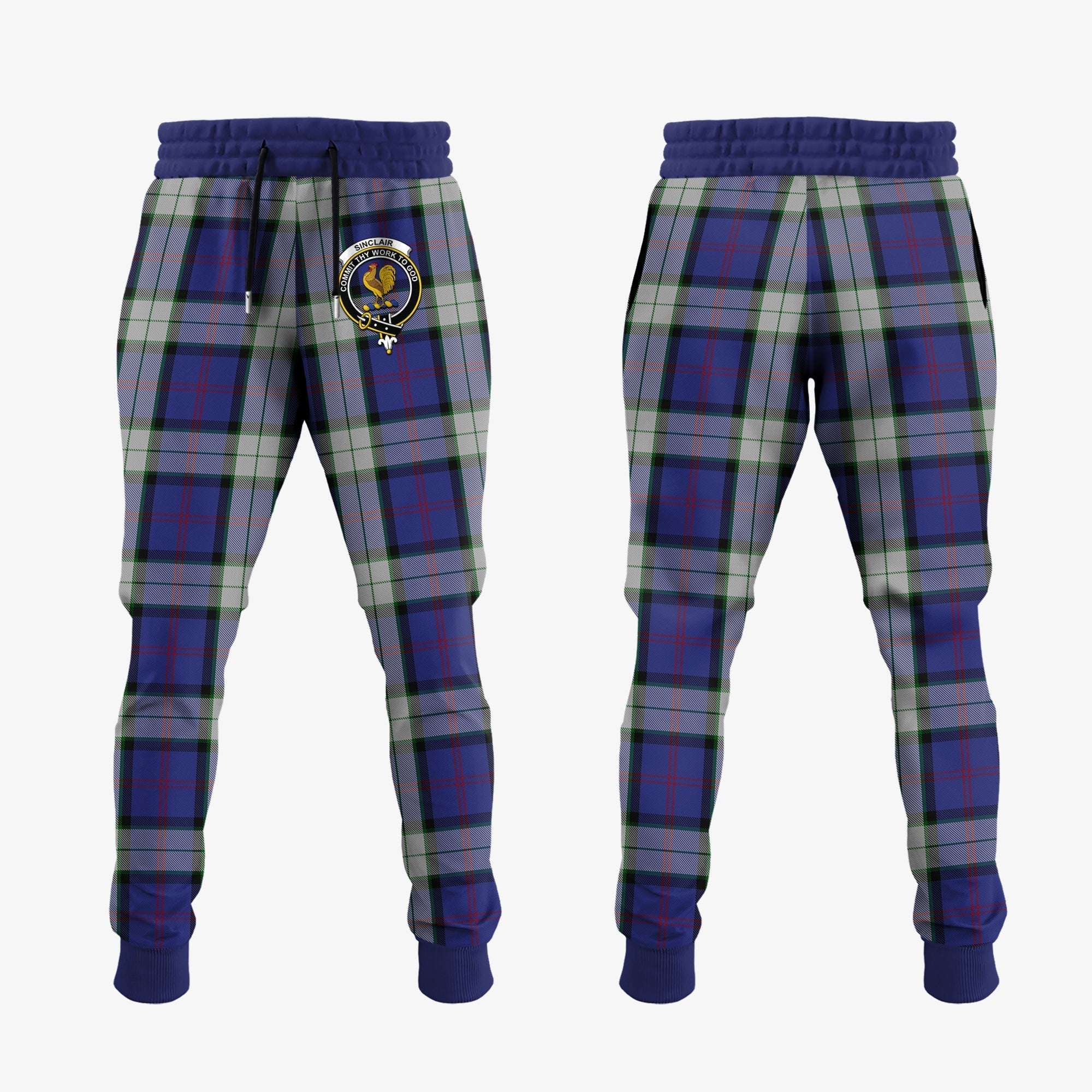 Clan Sinclair Dress Tartan Crest Jogger Sweatpants SX73 Clan Sinclair Tartan Today   