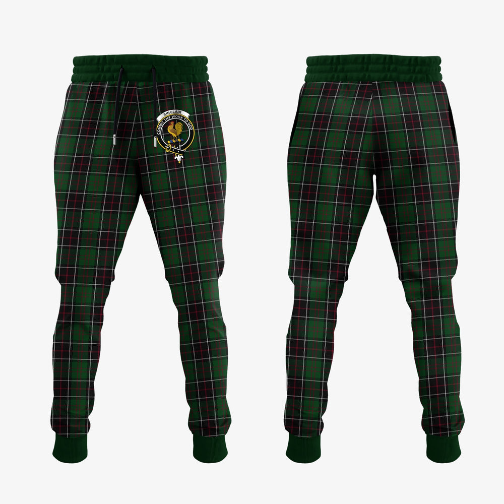 Clan Sinclair Hunting Tartan Crest Jogger Sweatpants WP78 Clan Sinclair Tartan Today   