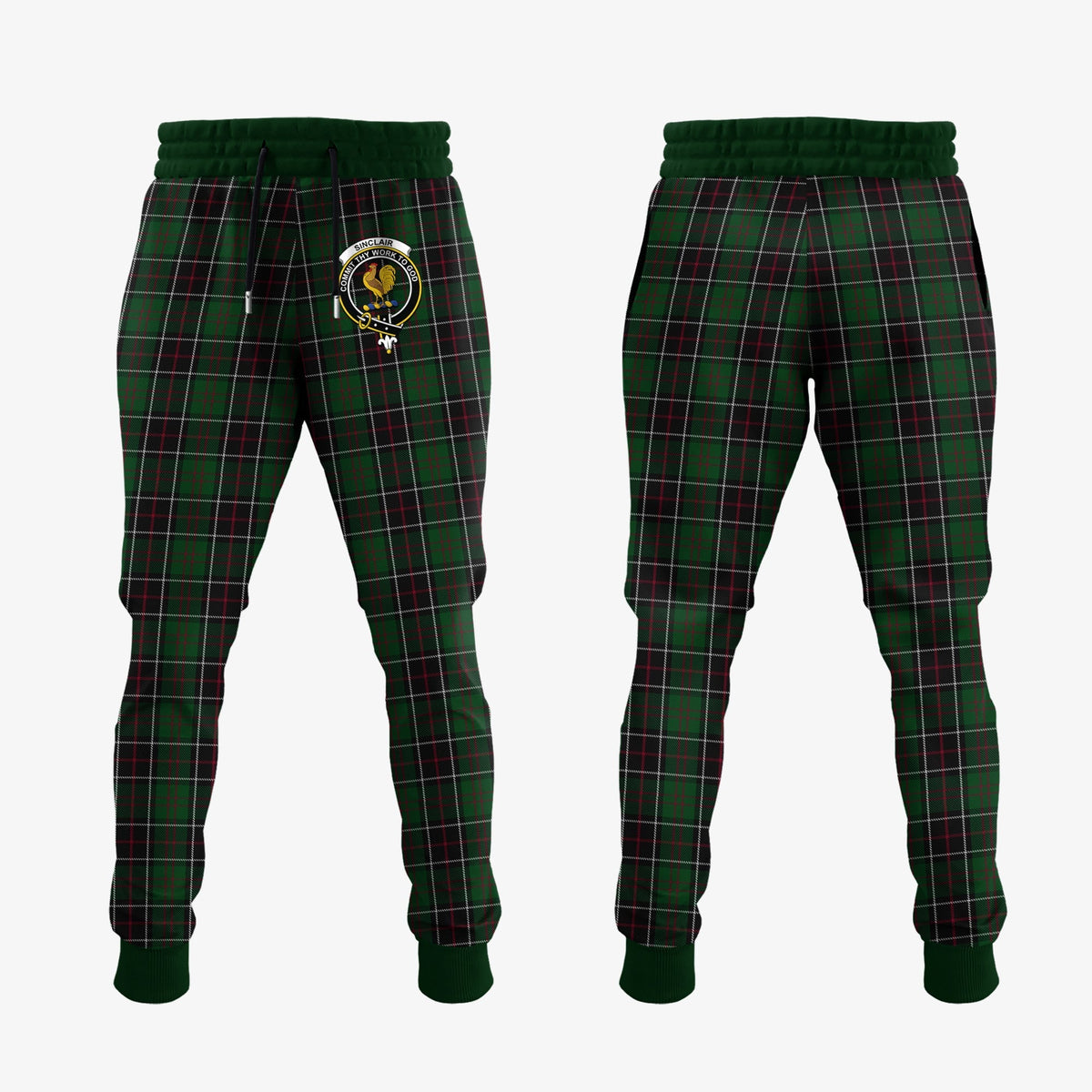 Clan Sinclair Hunting Tartan Crest Jogger Sweatpants WP78 Clan Sinclair Tartan Today   