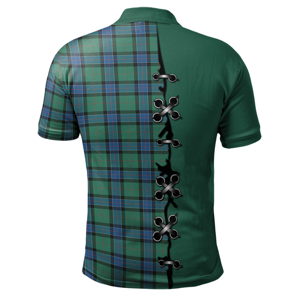 Clan Sinclair Hunting Ancient Tartan Polo Shirt - Lion Rampant And Celtic Thistle Style XB26 Sinclair Hunting Ancient Tartan Tartan Polo   
