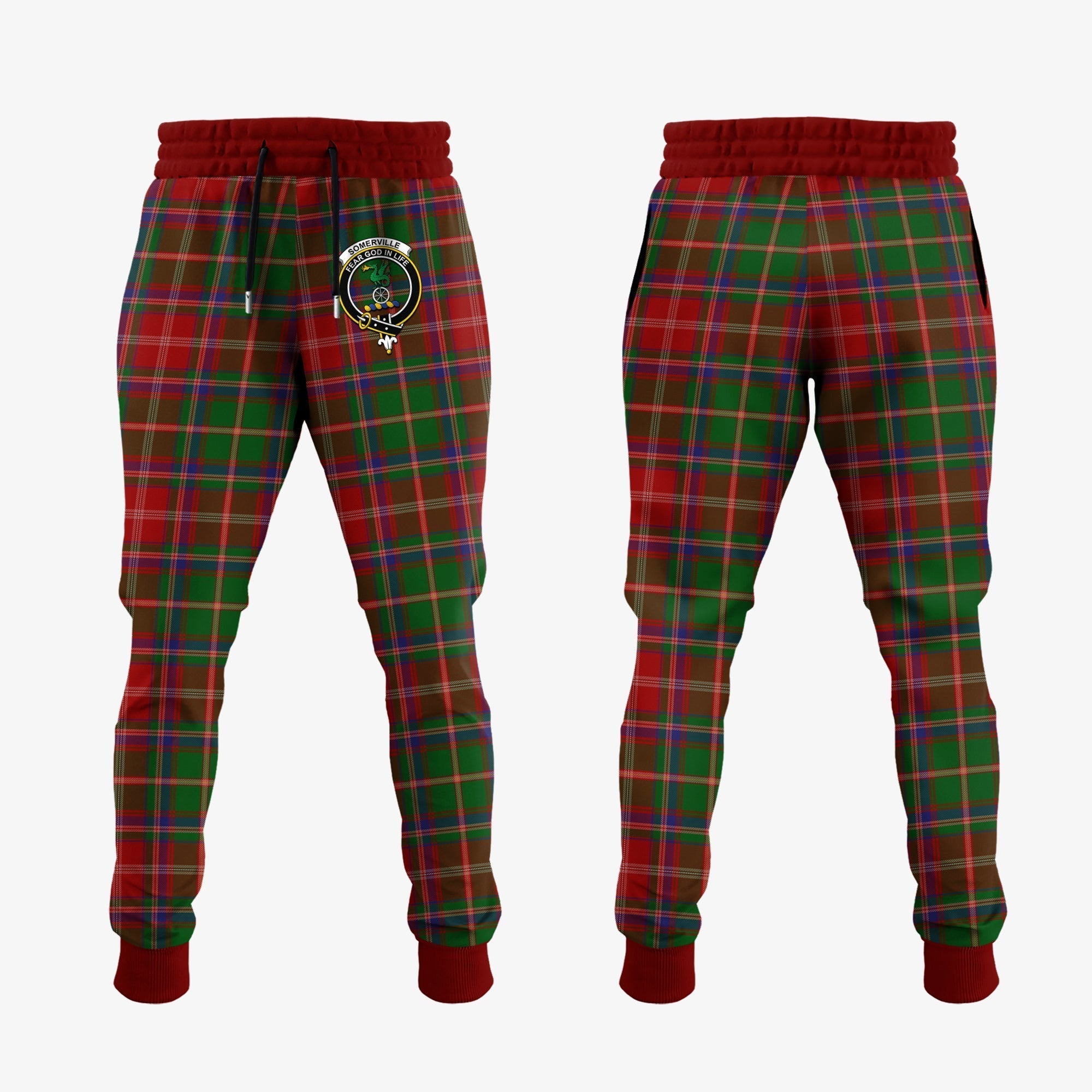 Clan Somerville Tartan Crest Jogger Sweatpants HL11 Clan Somerville Tartan Today   