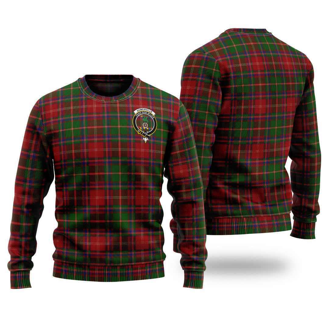 Clan Somerville Tartan Christmas Ugly Sweater LZ57 Somerville Tartan Tartan Sweater   