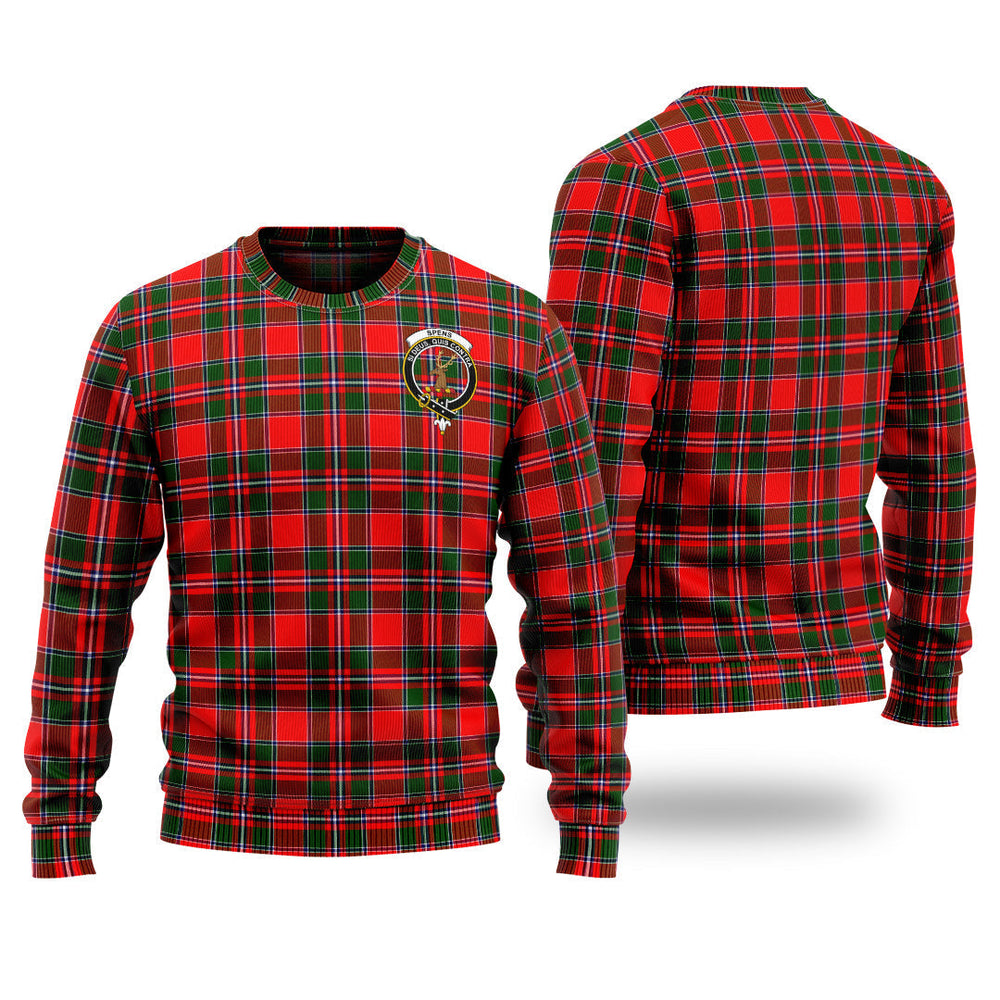 Clan Spens Modern Tartan Christmas Ugly Sweater PP60 Spens Modern Tartan Tartan Sweater   