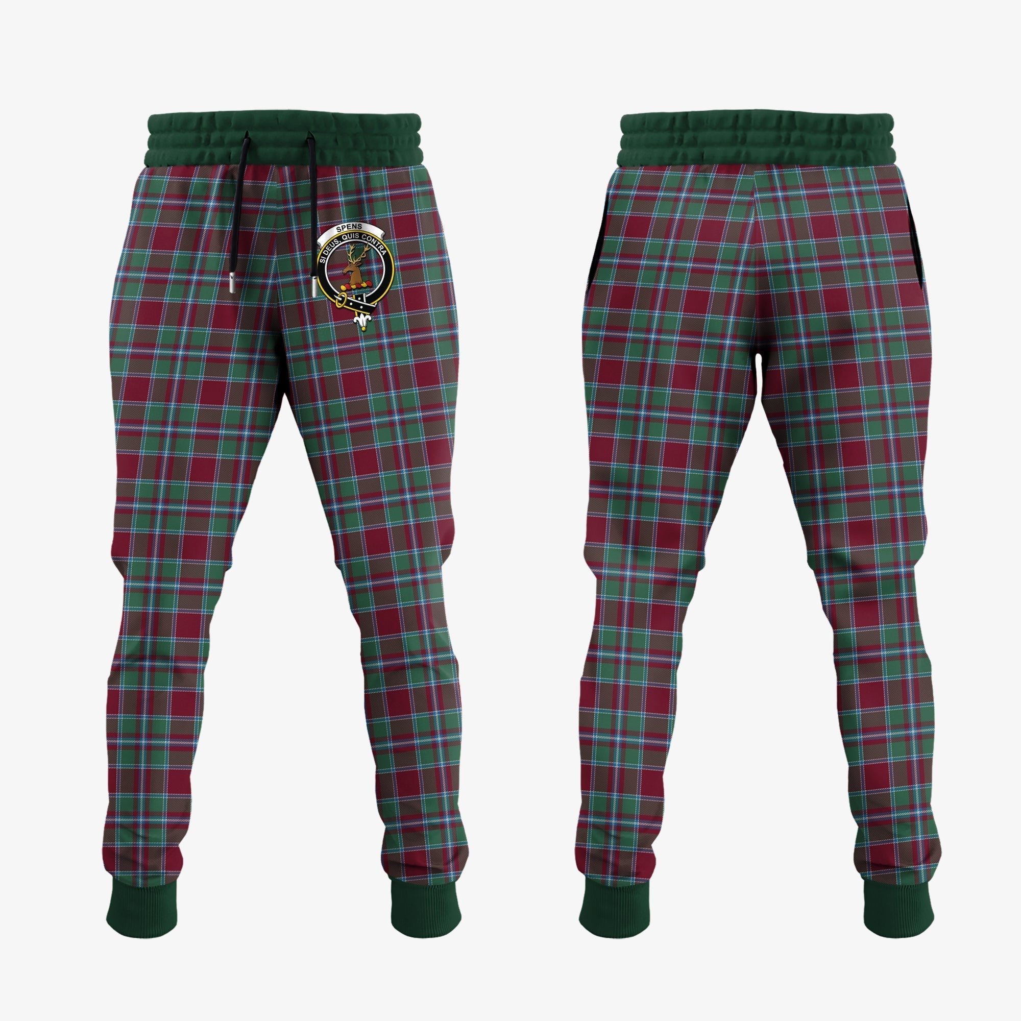 Clan Spens (Spence) Tartan Crest Jogger Sweatpants OR58 Clan Spens Tartan Today   