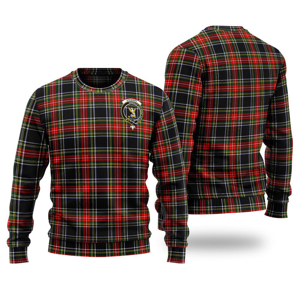 Clan Stewart Black Tartan Christmas Ugly Sweater EM37 Stewart Black Tartan Tartan Sweater   