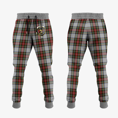 Clan Stewart Dress Tartan Crest Jogger Sweatpants HE46