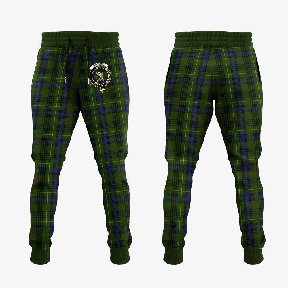 Clan Stewart Hunting Tartan Crest Jogger Sweatpants WJ76 Clan Stewart Tartan Today   