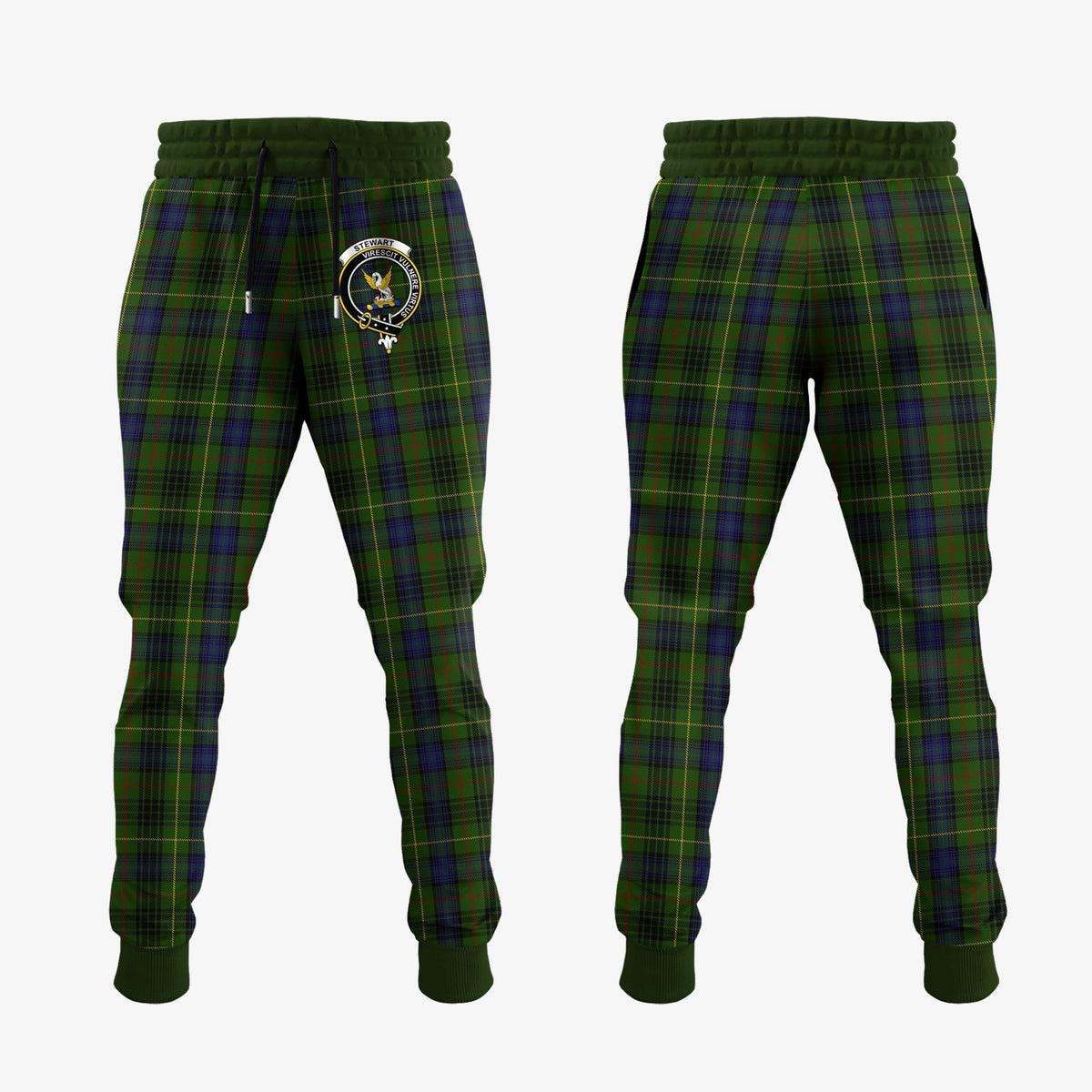 Clan Stewart Hunting Tartan Crest Jogger Sweatpants WJ76 Clan Stewart Tartan Today   