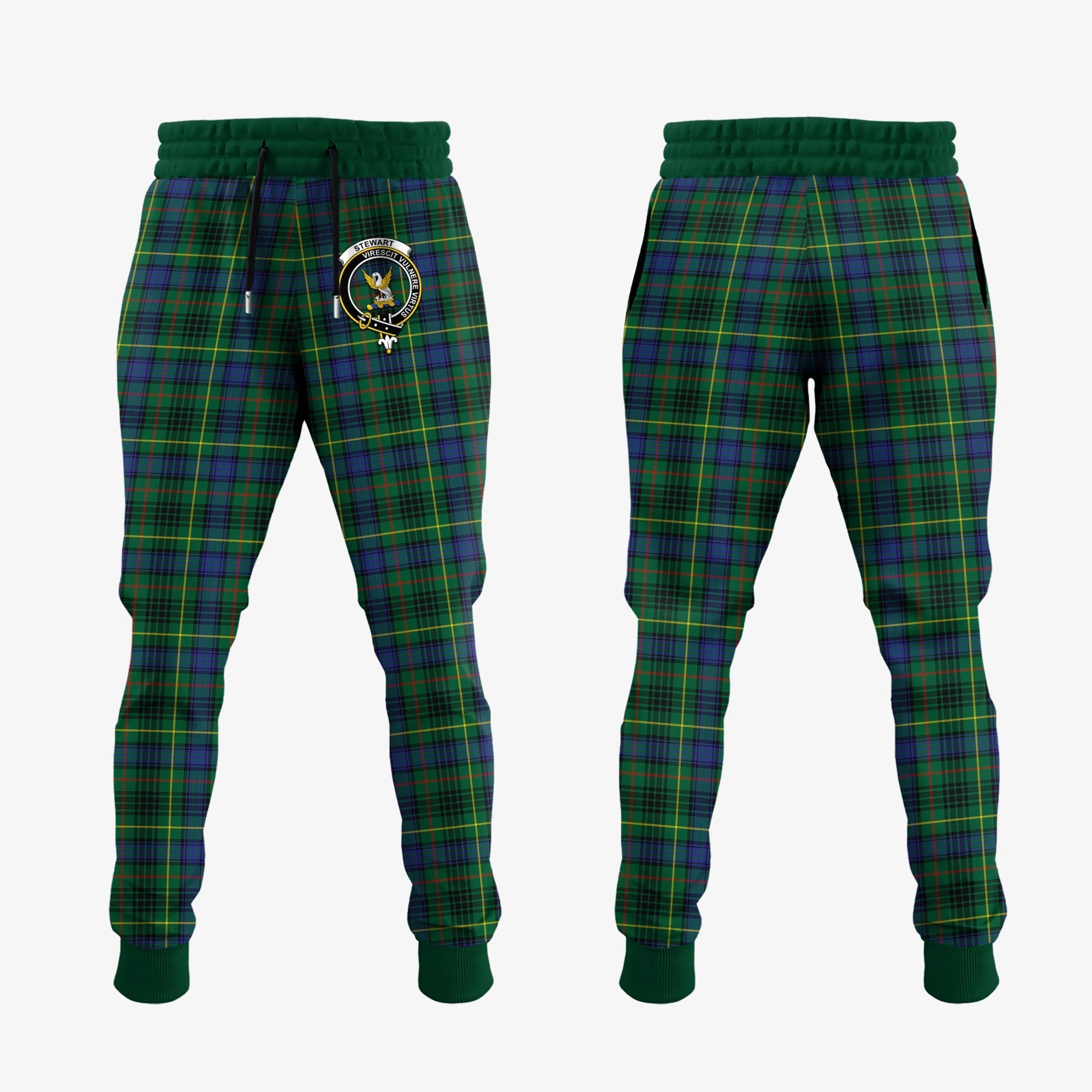 Clan Stewart Hunting Modern Tartan Crest Jogger Sweatpants CS11 Clan Stewart Tartan Today   