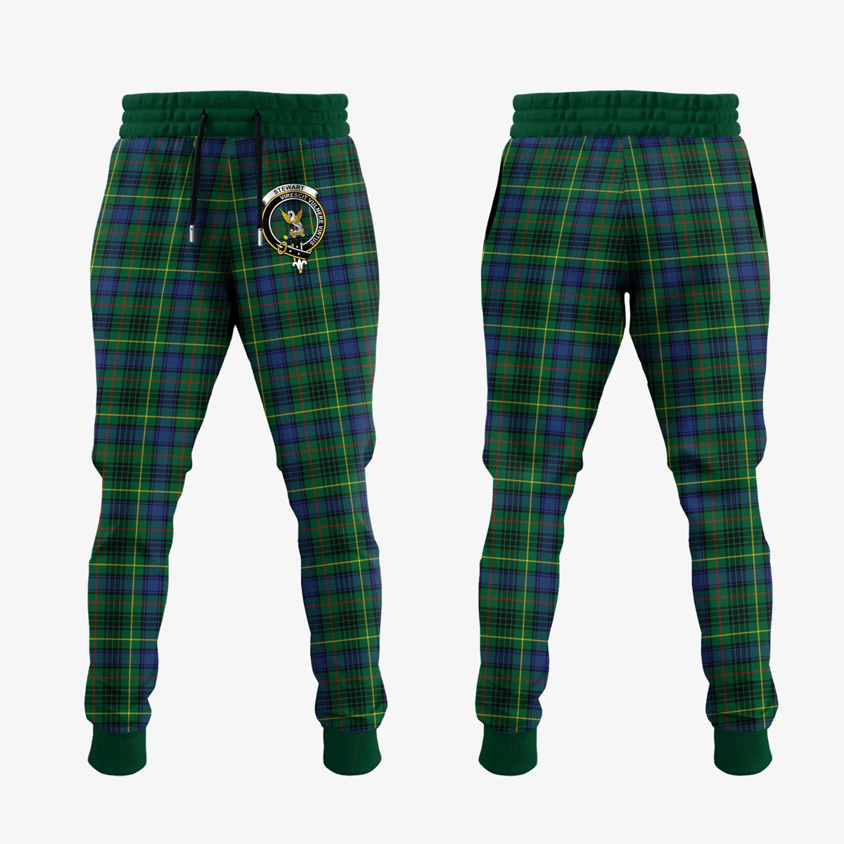 Clan Stewart Hunting Modern Tartan Crest Jogger Sweatpants CS11 Clan Stewart Tartan Today   