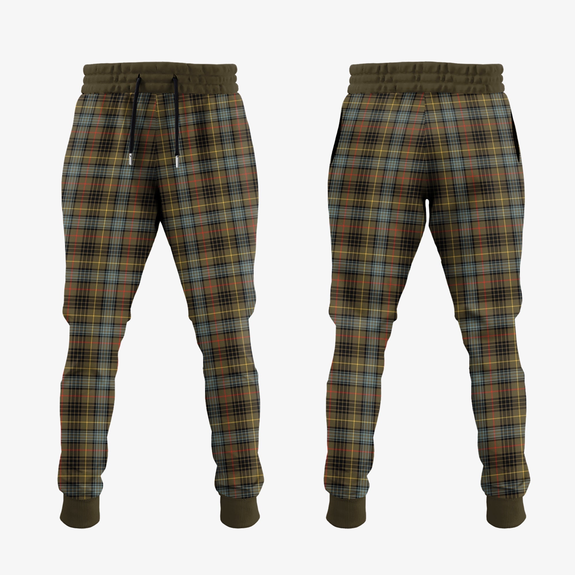 Clan Stewart Hunting Weathered Tartan Crest Jogger Sweatpants YX41 Clan Stewart Tartan Today   