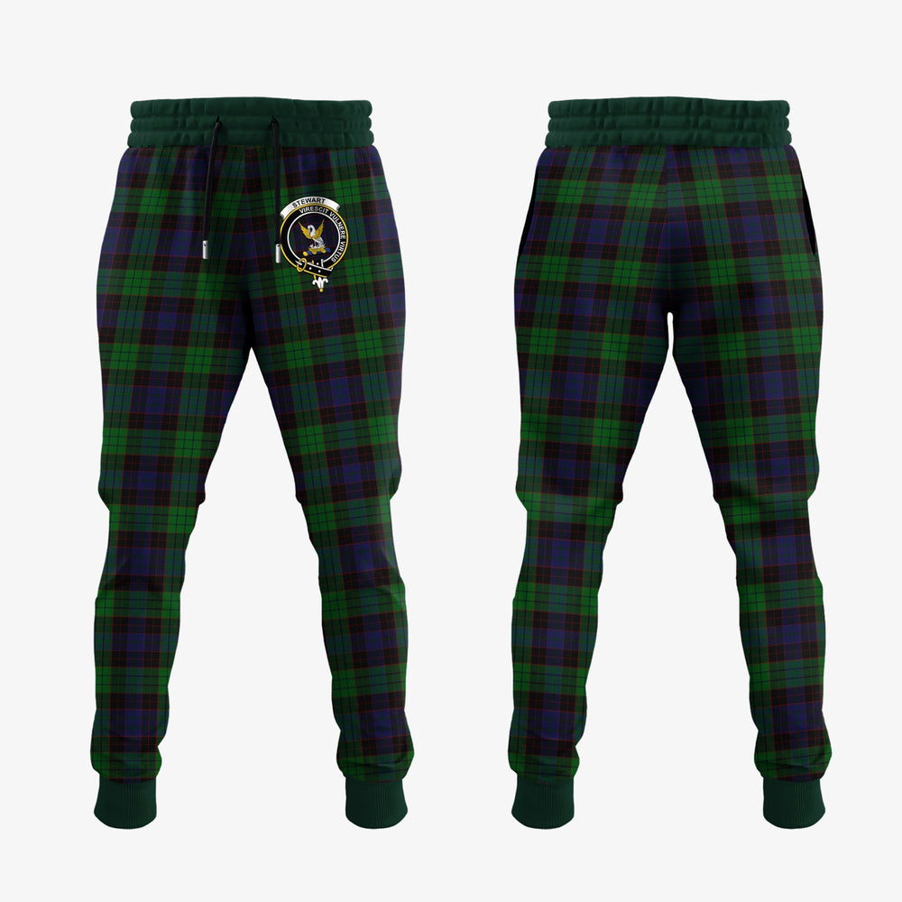 Clan Stewart Old Tartan Crest Jogger Sweatpants CJ57 Clan Stewart Tartan Today   