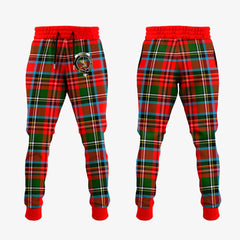 Clan Stewart Royal Tartan Crest Jogger Sweatpants SX74 Clan Stewart Tartan Today   